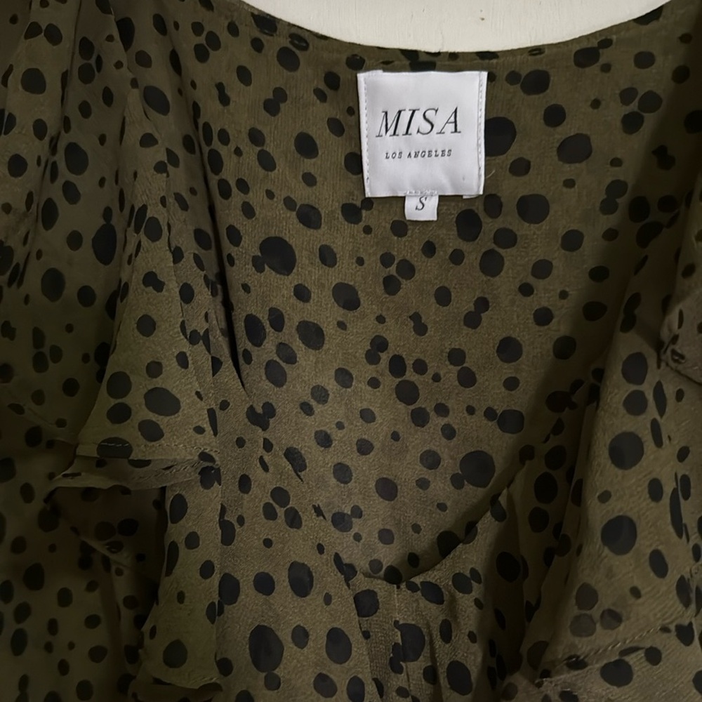 Women's Olive Ruffle Top - Picture 3 of 3
